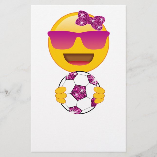 Papelaria Jogador de futebol Emoji para meninas (Frente)