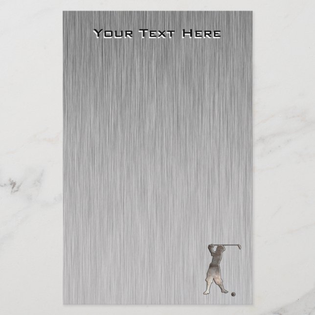 Papelaria Jogador de golfe do vintage; Legal (Frente)