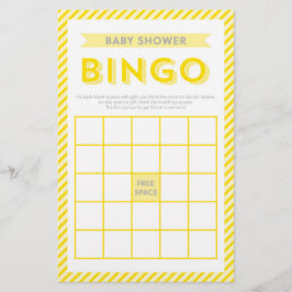 Papelaria Jogo de Bingo de Chá de fraldas de Strips Amarelas