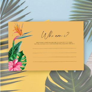 Papelaria Jogo de chá de noiva floral tropical - Quem sou eu