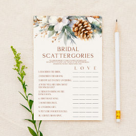 Papelaria Jogo de Chá de Noiva Pine Tree Bridal Scattergorie