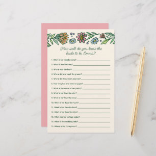 Papelaria Jogo de Chá de panela Floral Escandinavo