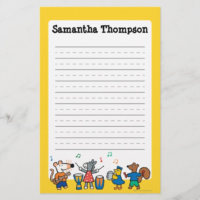 Papelaria Jogo de Maisy e de amigos na banda (Frente)