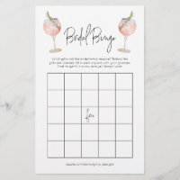 Jogo do Coquetel Bridal Bingo Bachelorette