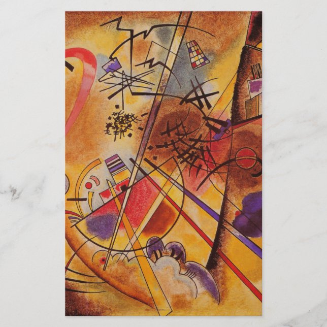 Papelaria Kandinsky Abstrato Trabalho de arte (Frente)