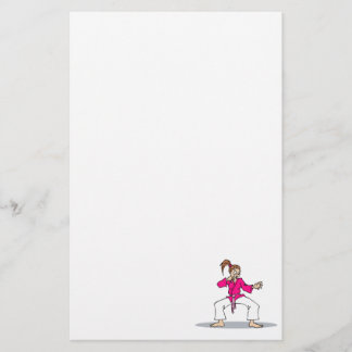 Papelaria Karate Rosa