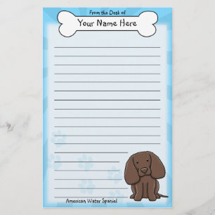 Papelaria Kawaii — American Water Spaniel Stationery