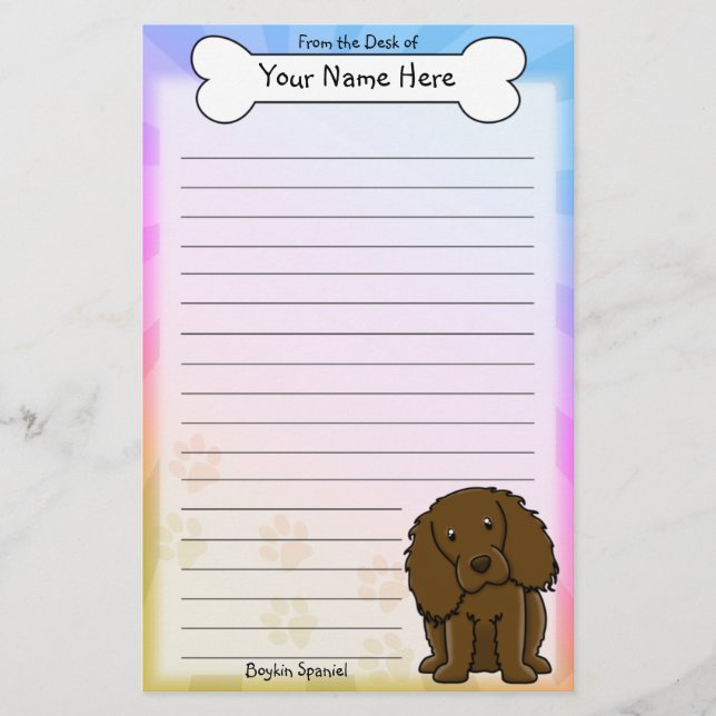 Papelaria Kawaii Boykin - Carta Espanhola (Frente)
