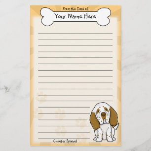 Papelaria Kawaii Clumber Spaniel