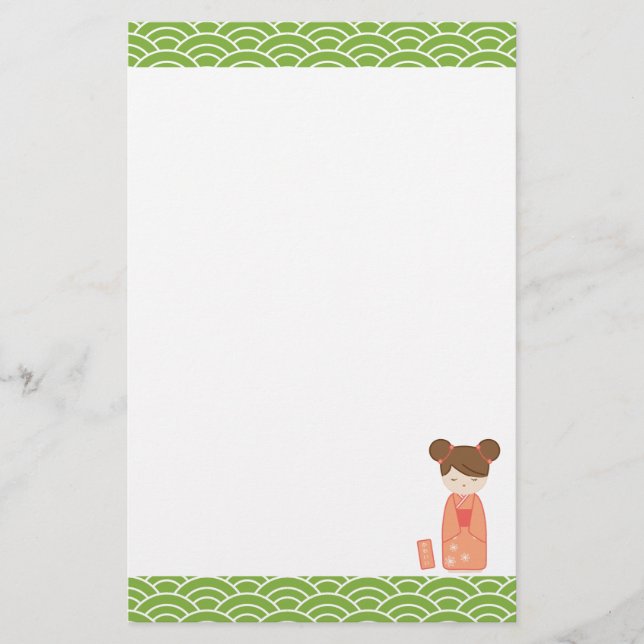 Papelaria Kawaii Kokeshi (Frente)