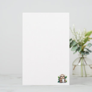 Papelaria Kawaii Sloth com Caneta e papel