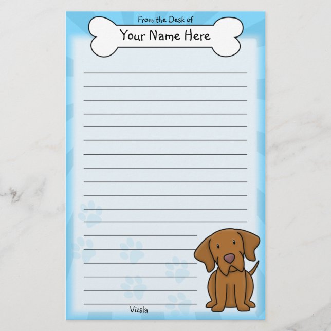 Papelaria Kawaii Vizsla (Frente)
