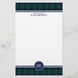 Papelaria Keith Clan Modern Tartan Monograma