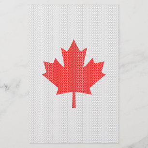 Papelaria Knit Style Maple Leaf Knitting Motif