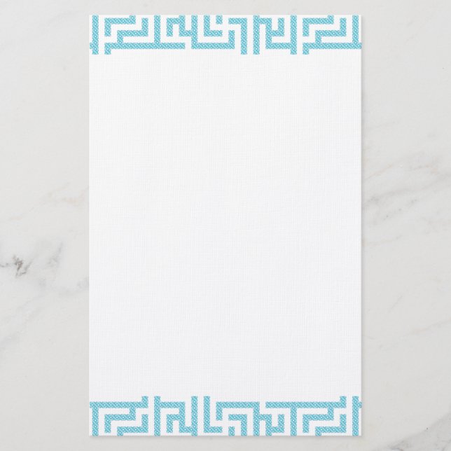 Papelaria Labirinto Azul Claro e Branco (Frente)