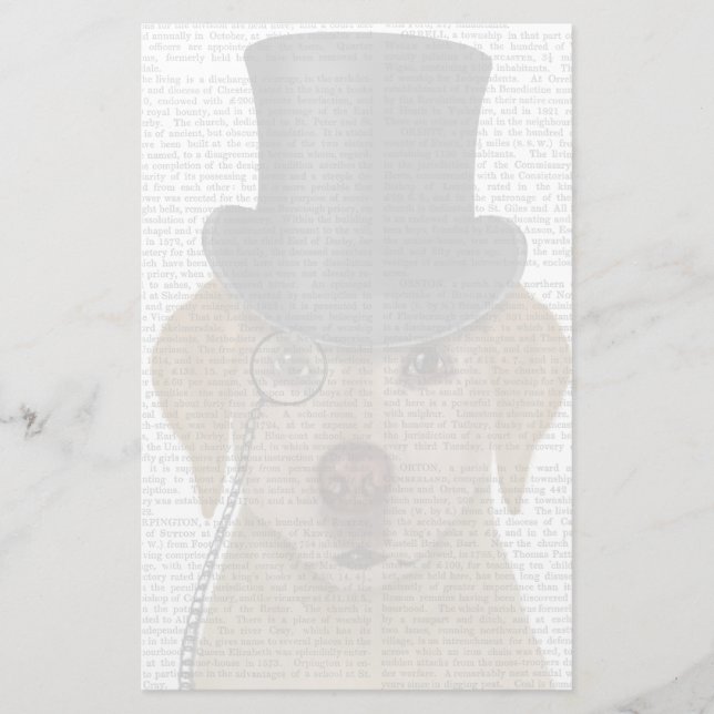 Papelaria Labrador Amarelo, Chapéu Formal (Frente)