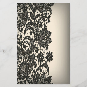 Papelaria Lace beige, preto Vintage e artigos de moda de Par