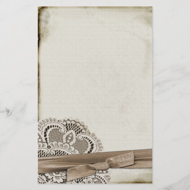 Papelaria Lace com Papel de Carta (Frente)