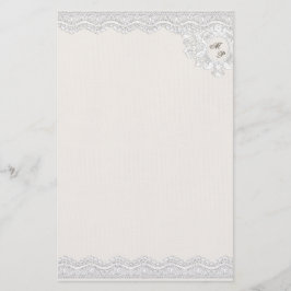 Papelaria Lace monograma (personalizável)