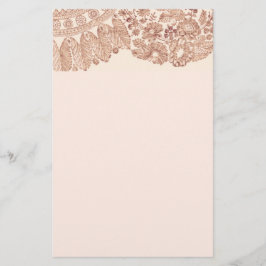 Papelaria Lace Rosa Com Rosas