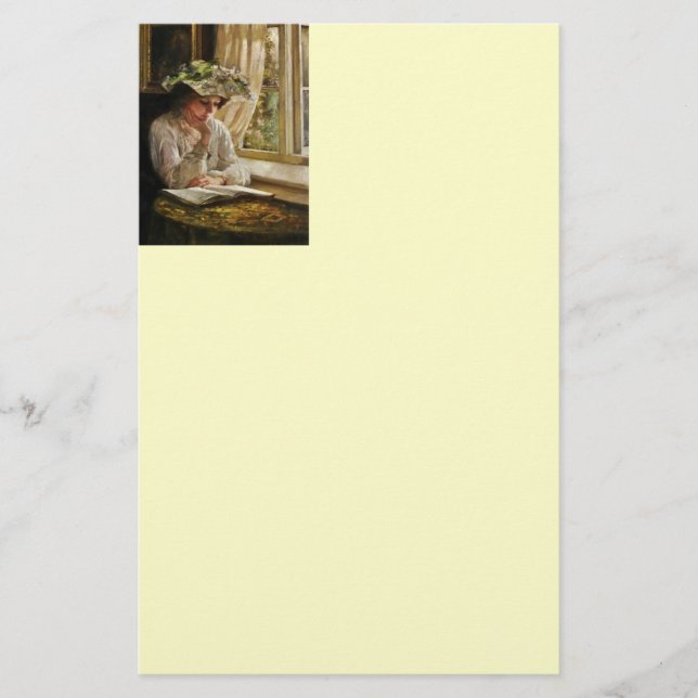 Papelaria Lady Reading by Window (Frente)