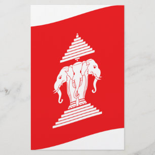Papelaria Lao Erawan Três Onda De Bandeira Elefante