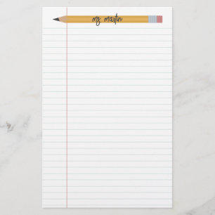 Papelaria Lápis e Papel Personalizado de Professores