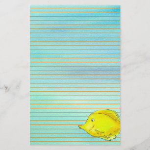 Papelaria Laranja tropical amarela dos peixes de Tang