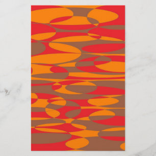 Papelaria Laranja, Vermelho e Castanho Elíptico