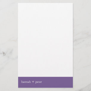 Papelaria Lavendar Banner: Papel de Carta
