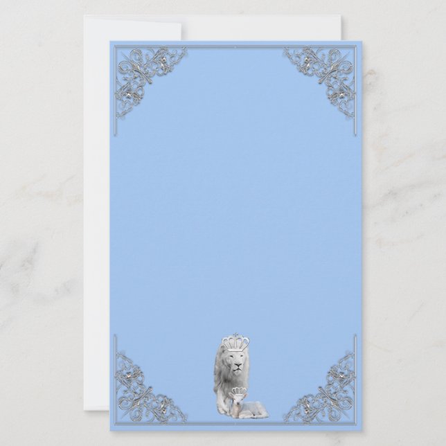 Papelaria Leão e Lamb Ansiosos pelo Papel de carta do Céu (Frente)