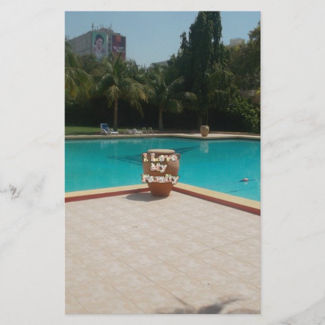 Papelaria Legal Hakuna Matata Piscina Lado Eu amo Minha Famí (Frente)