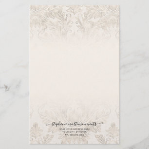Papelaria Legista francês Damask Ivory Professional Business