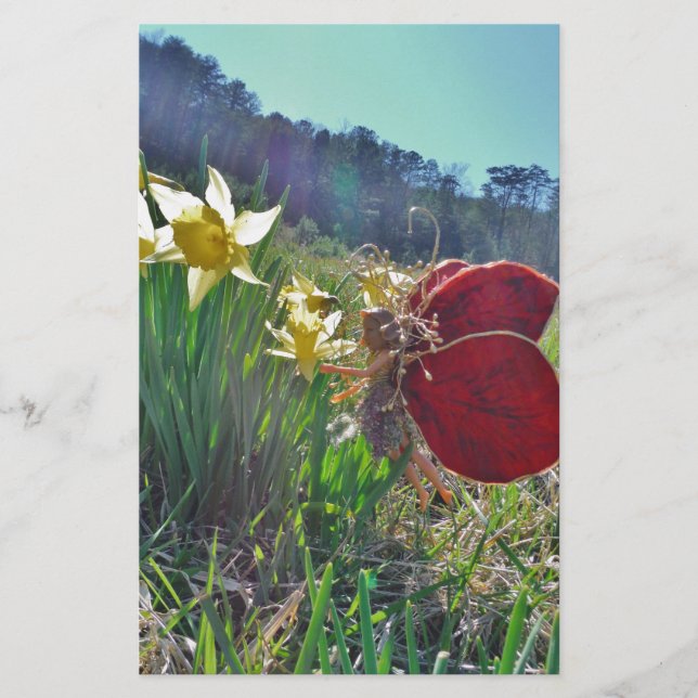 Papelaria Leite e flores amarelas (Frente)