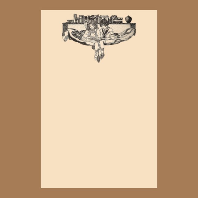 Papelaria Leitura de Garota e Rapariga (Criador carregado)