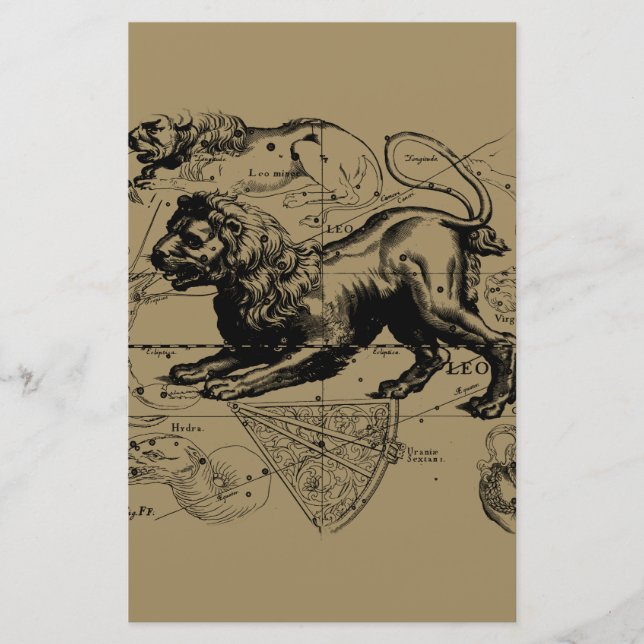 Papelaria Leo constelação Hevelius 1690 o 23 de julho o 22 (Frente)