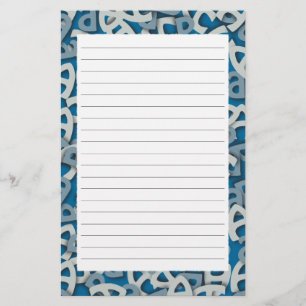 Papelaria Letra A Azul