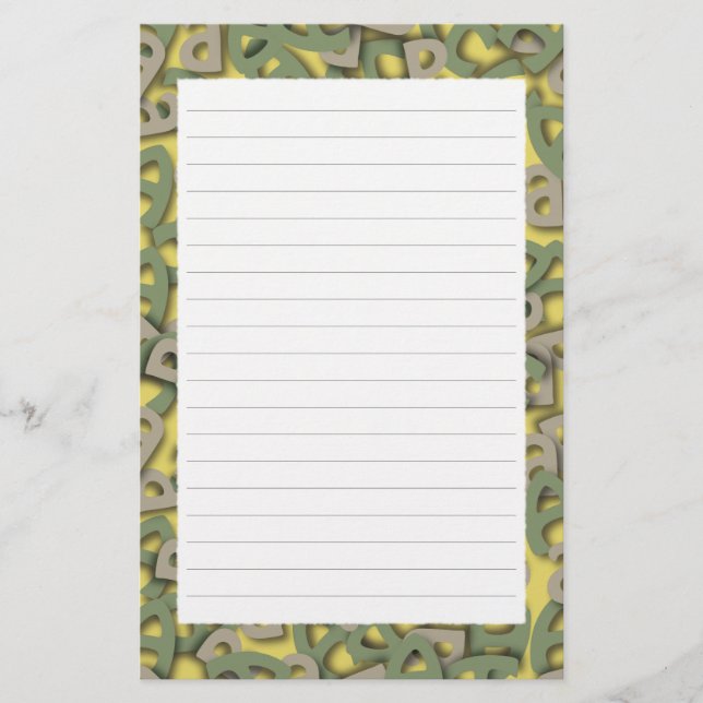 Papelaria Letra A Verde (Frente)