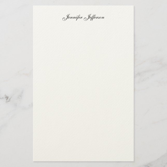 Papelaria Letra Moderna e Elegante Nome Profissional Simples (Frente)