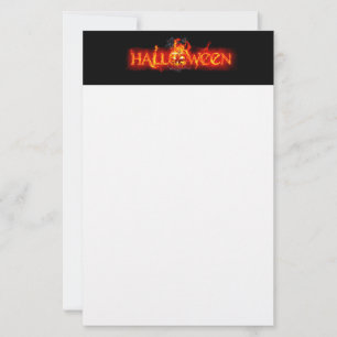 Papelaria Letras de fogo enormes do SlipperyJoe no Halloween