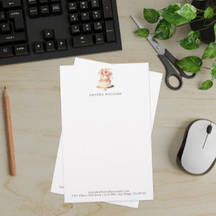 Papelaria Letterhead Personalizada do Bolo Elegante