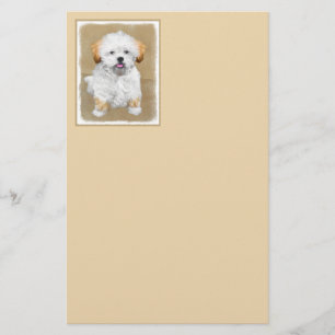 Papelaria Lhasa Apso Puppy Painting - Arte De Cachorro Origi