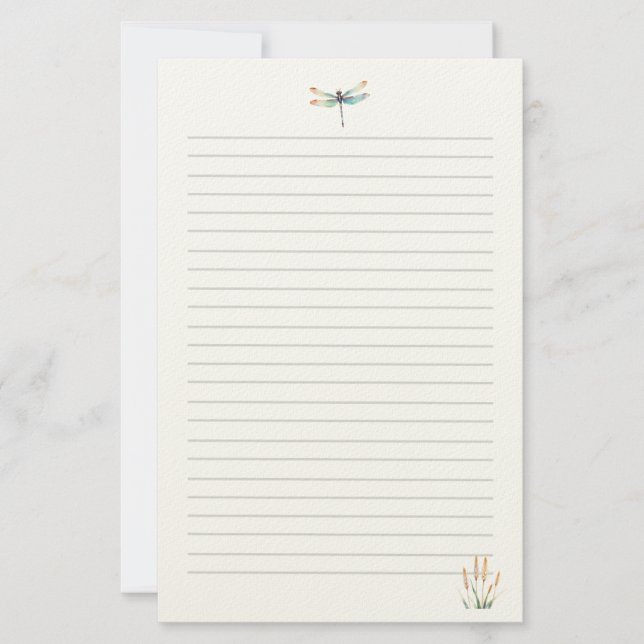 Papelaria Libélula Aquarela  (Frente)