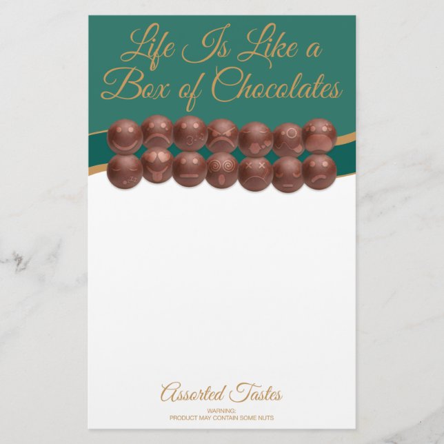Papelaria Life Is Like a Box of Chocolates (Frente)