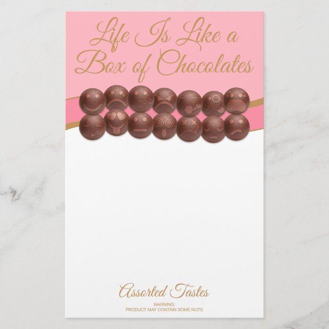 Papelaria Life Is Like a Box of Chocolates (Frente)