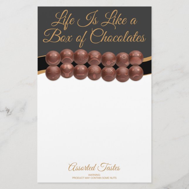 Papelaria Life Is Like a Box of Chocolates (Frente)