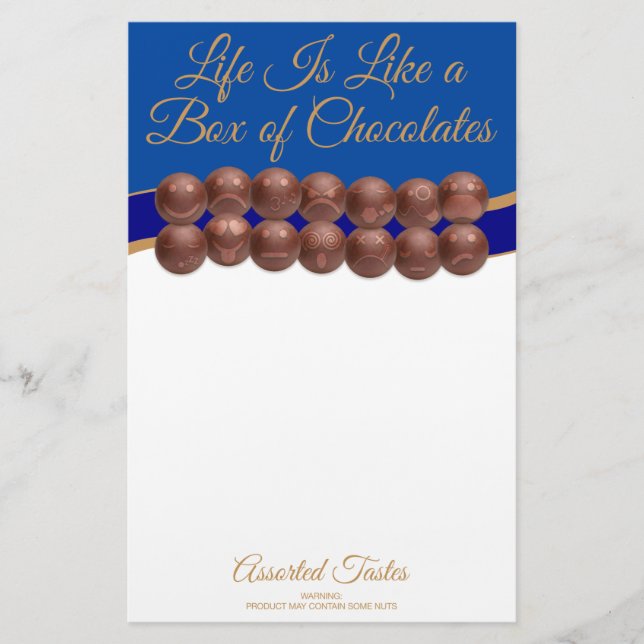 Papelaria Life Is Like a Box of Chocolates (Frente)