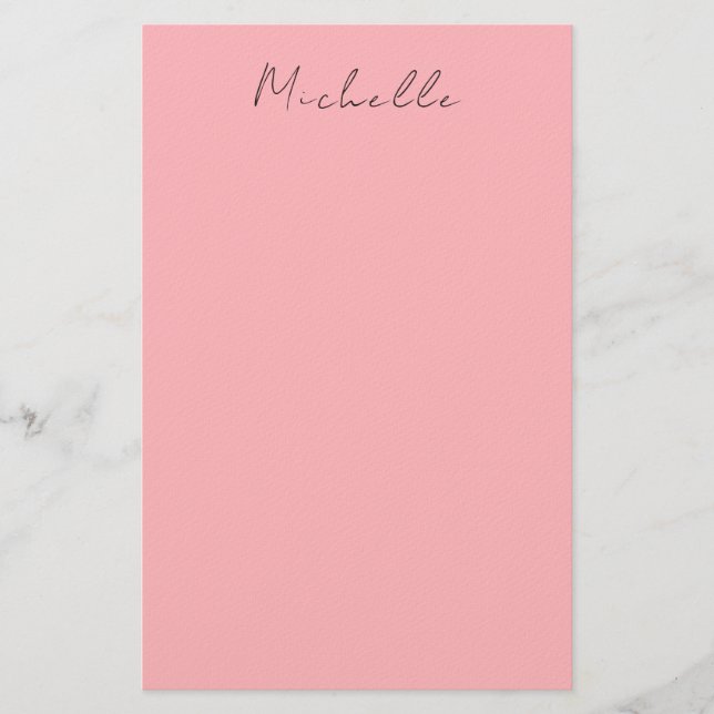 Papelaria Light Pink Professional Unique Classic Handwriting (Frente)