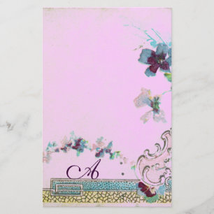 Papelaria Lilac azul de ROMANTİCA que Wedding o monograma