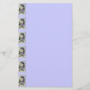 Papelaria Lilac Clematis Vine - Pintura em acrílico